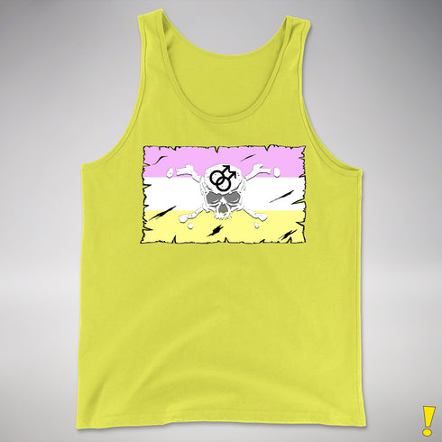Twink Pride Pirate Flag Premium Tank Top - Neon Yellow